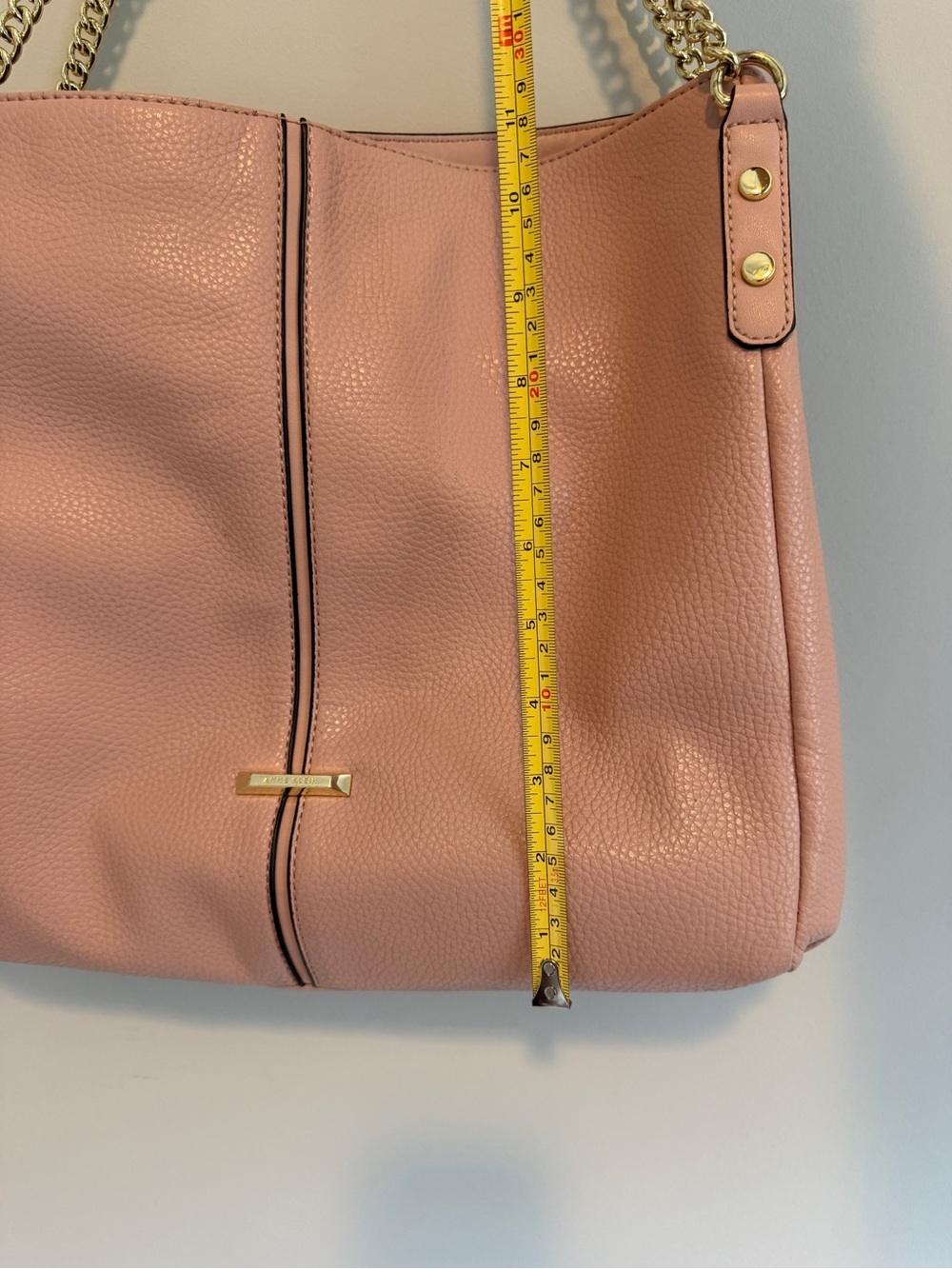 Anne Klein Pink Vegan Pebbled Shoulder Triple Compartment Hobo Shoulder Bag - Picture 11 of 12